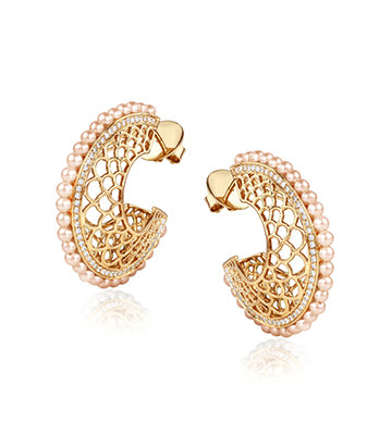 Pearl and Diamond hoops